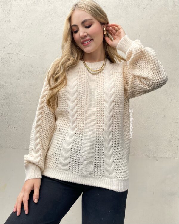 SUETER LARGO MARFIL - Image 2